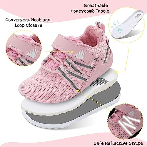 BARERUN Baby Sneakers Toddler Shoes Soft Anti-Slip Sole Newborn First Walkers Infant Toddler Breathable Athletic Running Shoes