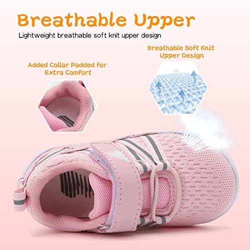 BARERUN Baby Sneakers Toddler Shoes Soft Anti-Slip Sole Newborn First Walkers Infant Toddler Breathable Athletic Running Shoes