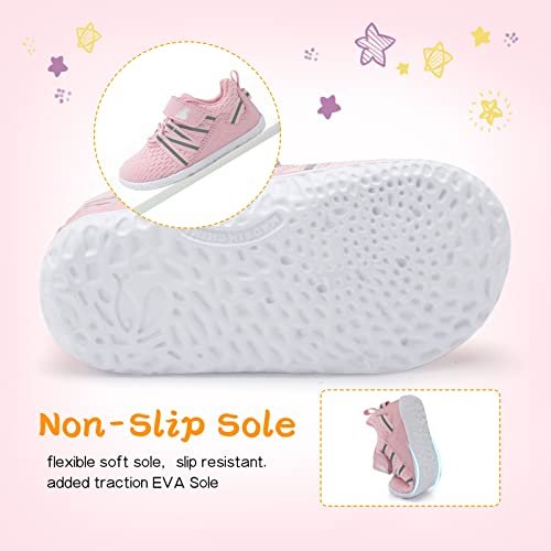 BARERUN Baby Sneakers Toddler Shoes Soft Anti-Slip Sole Newborn First Walkers Infant Toddler Breathable Athletic Running Shoes