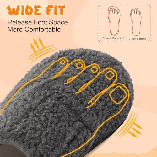 BARERUN Toddler Slippers Boys Girls House Shoes Warm Kids Slippers With Non-Slip Rubber Sole Fuzzy Cozy Walking Shoes Indoor/Outdoor