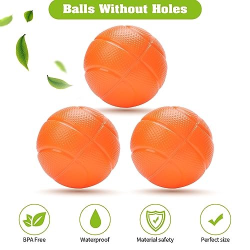 Bath Toys - Bathtub Basketball Hoop for Kids Toddlers - Bath Toys Shower Toys for Kids Ages 4-8,Suction Cup Basketball Hoop & 3 No Hole Balls Set for Boys Girls