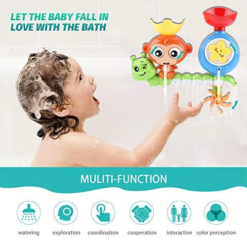 Bath Toys for Kids Ages 1-3 Toddler Bathtub Toys for Babies 1 2 3 Year Old Boys Girls Water Bath Tub Toy for 12 18 Months Infant with Cups