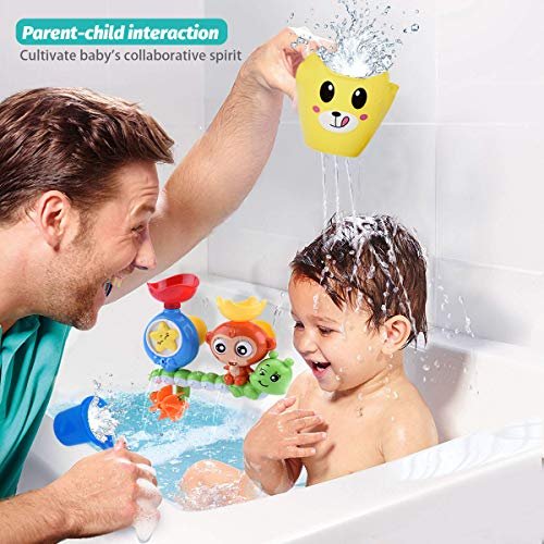 Bath Toys for Kids Ages 1-3 Toddler Bathtub Toys for Babies 1 2 3 Year Old Boys Girls Water Bath Tub Toy for 12 18 Months Infant with Cups
