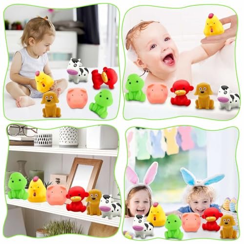 Bathtub Toys for Toddlers 1-3 - Mold Free No Hole Baby Kids Infant Bath Toys 6-12-18-24 Months Water Pool Toys Age 1 2 3 4 5 6 Shower Gifts for Boys Girls 1-6 Year Old Newborn Bathtime Essentials