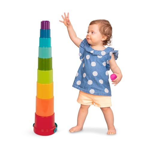 Battat β Stacking Toy β Educational & Dexterity Toy β Nesting Cup Playset β Water & Beach Toys β 18 Months + β Stack Up Cups, Medium, 10 pieces set