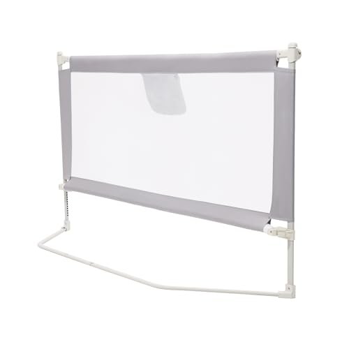 Bed Rail for Toddlers, Foldable Bed Rails Quick Assembly, Height Adjustable Bed Rail Guard with Steady U-Shape Base for Toddlers, Baby, Kids (1, 1 Side 74.8'')