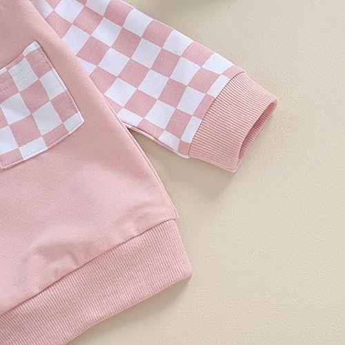 BeQeuewll Baby Girl Valentines Outfit Long Sleeve Heart Print Sweatshirt Jogger Pants 2Pcs Baby Girls Valentine Clothes