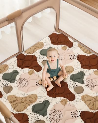 Blissful Diary Baby Play Mats for Floor, 71x59 Inch Extra Thicker & Large Soft Cushioning Foam Playmats for Babies and Toddlers, Foldable Washable Baby Crawling Mat for Playpen, Boho Design