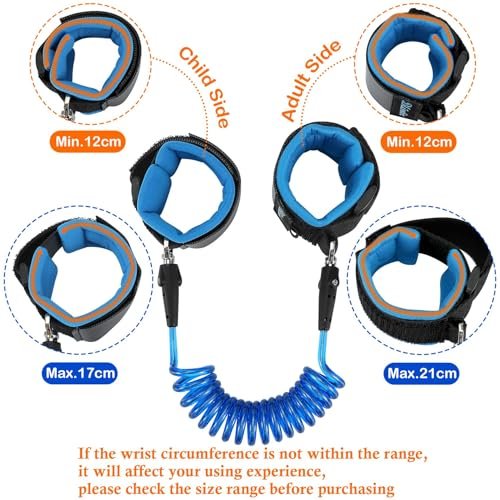 Blisstime Anti Lost Wrist Link Safety Wrist Link for Toddlers, Babies & Kids