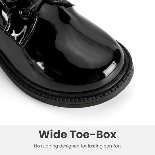 Boys Girls Dress Shoes Toddler Little Big Kid Oxford Shoes PU Leather School Uniform Wedding Loafer Flats White Black Brown Lace-Up Casual Comfort Classic Formal Slip-On Walking Outdoor Party