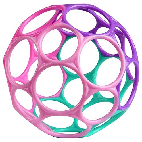 Bright Starts Oball Rattle Easy-Grasp Toy - Pink, Ages Newborn - 1 Count (Pack of 1)