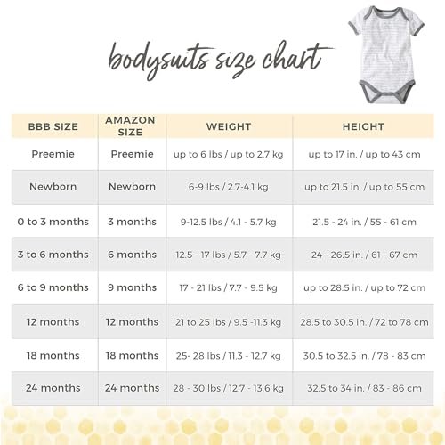 Burt's Bees Baby Unisex Organic Cotton Short and Long Sleeve Bodysuits, 5-Pack