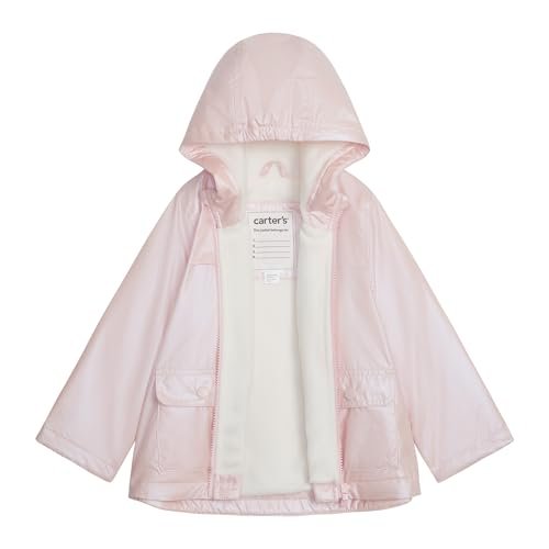 Carter's Baby Girls' Lightweight Fleece Lined Hooded Raincoat Rain Jacket