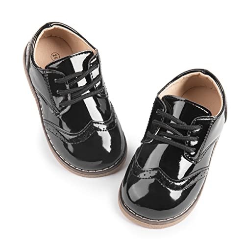 Casazoe Boys Girls Oxford Wedding Dress Shoes Classic School Uniform Flats Formal Casual Loafer for Toddler Little Kid