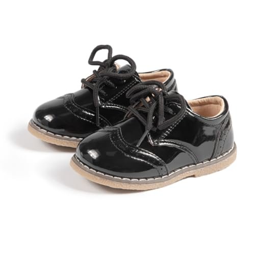 Casazoe Boys Girls Oxford Wedding Dress Shoes Classic School Uniform Flats Formal Casual Loafer for Toddler Little Kid
