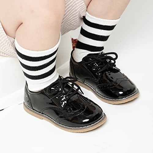 Casazoe Boys Girls Oxford Wedding Dress Shoes Classic School Uniform Flats Formal Casual Loafer for Toddler Little Kid