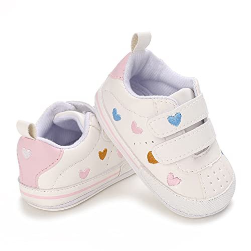 Clowora Baby Boys Girls Shoes Non-Slip Rubber Sole Sneakers Infant First Walking Toddler Crib Shoes Newborn Loafers Flats.