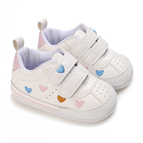 Clowora Baby Boys Girls Shoes Non-Slip Rubber Sole Sneakers Infant First Walking Toddler Crib Shoes Newborn Loafers Flats.