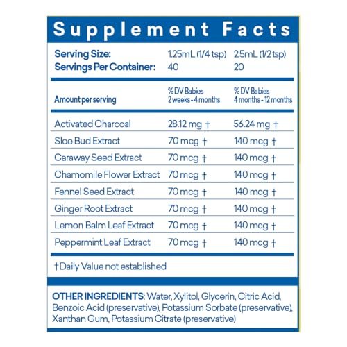 Colic Calm Alternative Gripe Water for Babies - Infant Gas Drops for Newborns, Colic and Upset Stomach Relief, Safe & Gentle, Gluten Free, Baby Essentials for Digestive Health, 1.7 fl oz (Pack of 1)