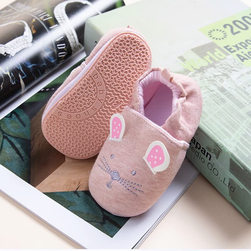 COSANKIM Infant Baby Boys Girls Slipper Soft Sole Non Skid Sneaker Moccasins Toddler First Walker Cirb House Shoes