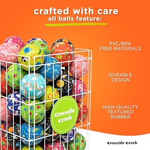 Crocodile Creek Playground Ball - Durable Rubber Ball for Kids Ages 3 and Up - Bouncy Inflatable Ball for Kickball, Indoor Games, and Outdoor Sports - PVC-Free - Fish - 5-inch Diameter