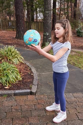 Crocodile Creek Playground Ball - Durable Rubber Ball for Kids Ages 3 and Up - Bouncy Inflatable Ball for Kickball, Indoor Games, and Outdoor Sports - PVC-Free - Fish - 5-inch Diameter