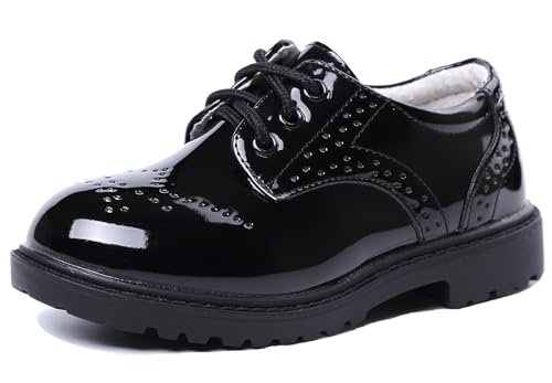 DADAWEN Children's Boy's Girl's Lace-Up School Uniform Shoes Comfort Oxford Dress Shoes (Toddler/Little Kid/Big Kid)