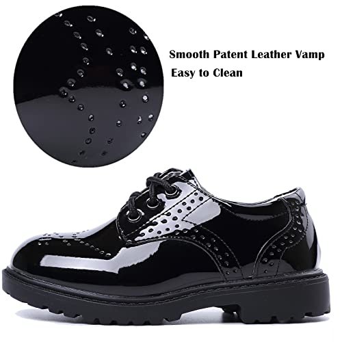 DADAWEN Children's Boy's Girl's Lace-Up School Uniform Shoes Comfort Oxford Dress Shoes (Toddler/Little Kid/Big Kid)
