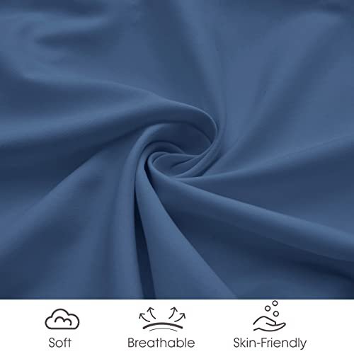 david's Kids 3 Pack Changing Pad Cover Set, Ultra Soft Breathable Cozy Microfiber Diaper Change Table Sheets for Baby Boys Girls Netural, Fit Most Changing Pads, White & Light Grey & Navy Blue