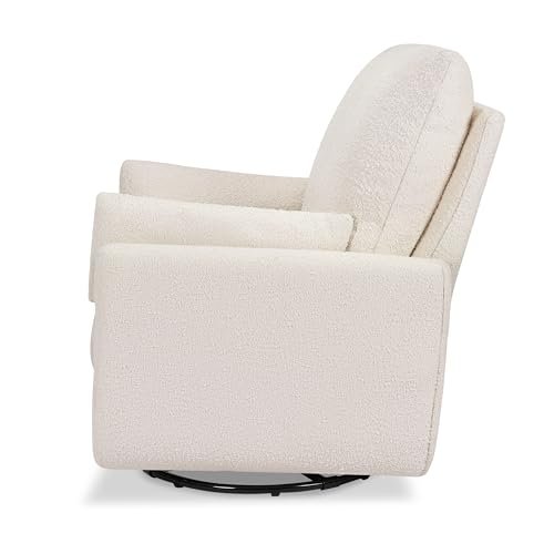 DaVinci Juno Swivel Glider in Ivory Boucle, Greenguard Gold & CertiPUR-US Certified