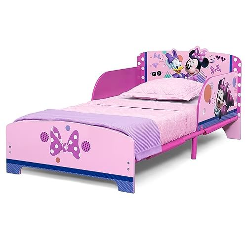 Delta Children - Disney Minnie Mouse Wood and Metal Toddler Bed, Pink