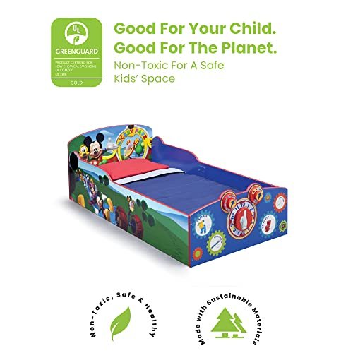 Delta Children Interactive Wood Toddler Bed, Disney Mickey Mouse