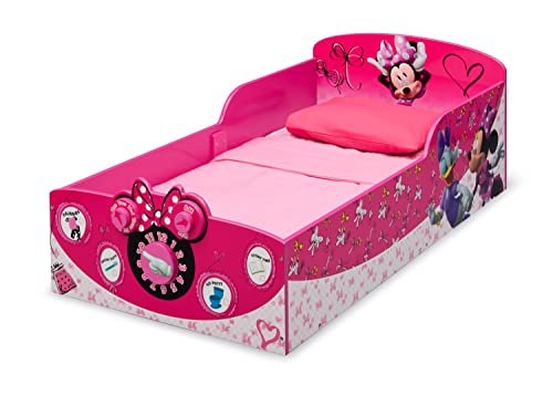 Delta Children Interactive Wood Toddler Bed - Greenguard Gold Certified, Disney Minnie Mouse