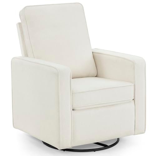 Delta Children Luna Nursery Swivel Glider - Greenguard Gold Certified and Oeko-TEX Standard 100 Fabric, Oatmeal