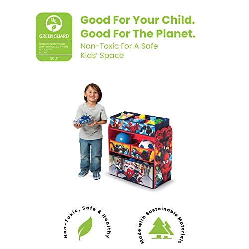 Delta Children Multi-Bin Toy Organizer, Marvel Spider Man