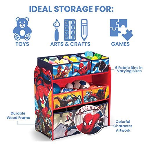 Delta Children Multi-Bin Toy Organizer, Marvel Spider Man