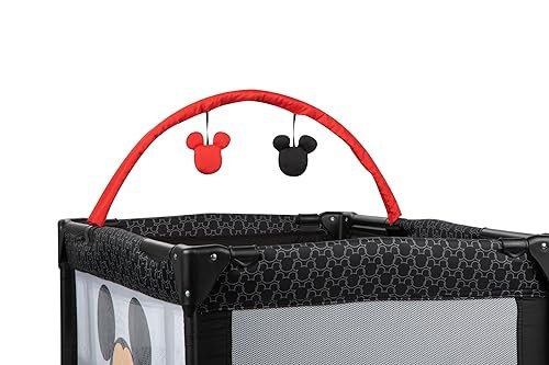 Disney Baby® 3D Ultra Play Yard with Bassinet and Storage Bag, Peeking Mickey