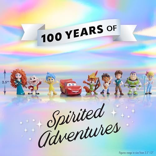 Disney100 Years of Spirited Adventures, Limited Edition 9-piece Figure Set, Kids Toys for Ages 3 Up by Just Play
