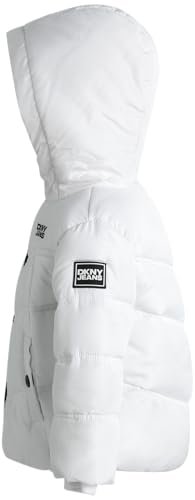 DKNY Infant Toddler Baby Girls' Winter Jacket - Fleece Lined Quilted Bubble Puffer Parka Coat for Girls (Sizes:12M-4T)