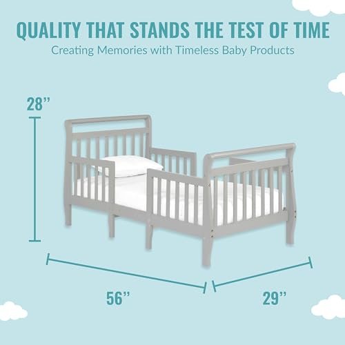 Dream On Me Emma 3-In-1 Convertible Toddler Bed In Steel Grey, Converts To Two Chairs And-Table, Low To Floor Design, JPMA Certified, Non-Toxic Finishes, Safety Rails