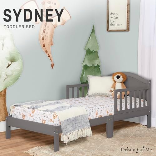 Dream On Me Sydney Toddler Bed in Steel Grey, Greenguard Gold Certified