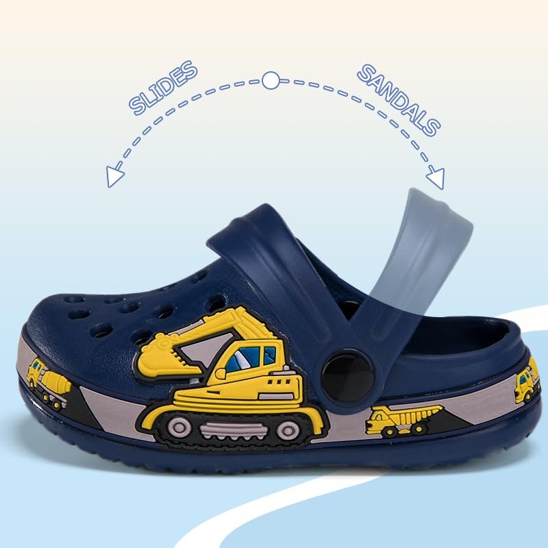 Drecage Toddler Clogs Kids Clogs for Girls Boys Slip on Garden Clogs Slide Sandals Waterproof Beach Pool Shoes Slipper