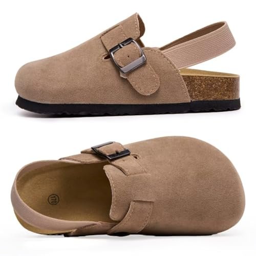 dubuto Kids Toddlers Cork Clogs for Boys Girls