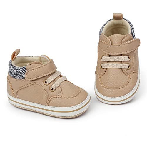E-FAK Baby Shoes Boys Girls Infant Sneakers Non-Slip Rubber Sole Toddler Crib First Walker Shoes