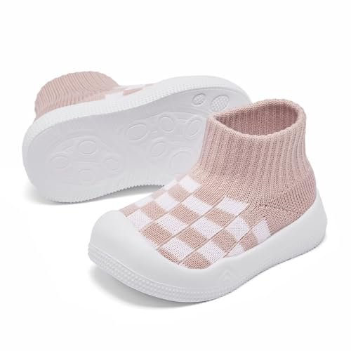 Eashi Baby Boy Girl Non-Skid Indoor Infant Walking Shoes Breathable Warm Elastic Sock Shoes with Memory Sole Protect Toes Outdoor Sneakers