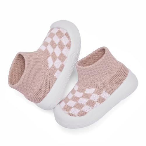 Eashi Baby Boy Girl Non-Skid Indoor Infant Walking Shoes Breathable Warm Elastic Sock Shoes with Memory Sole Protect Toes Outdoor Sneakers
