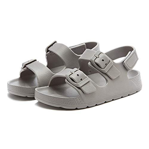 EasyStar Boys and Girls Lightweight Dual-Adjustable Sandal Buckles With Hook and Loop Heel Closure