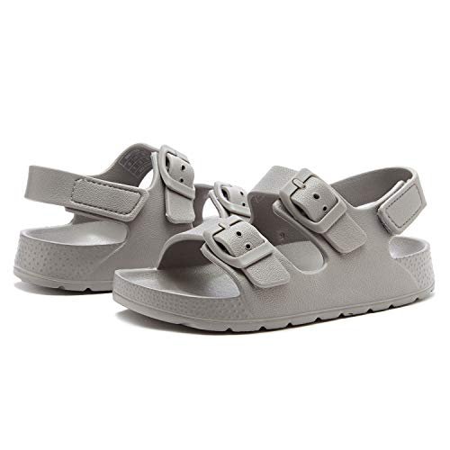 EasyStar Boys and Girls Lightweight Dual-Adjustable Sandal Buckles With Hook and Loop Heel Closure