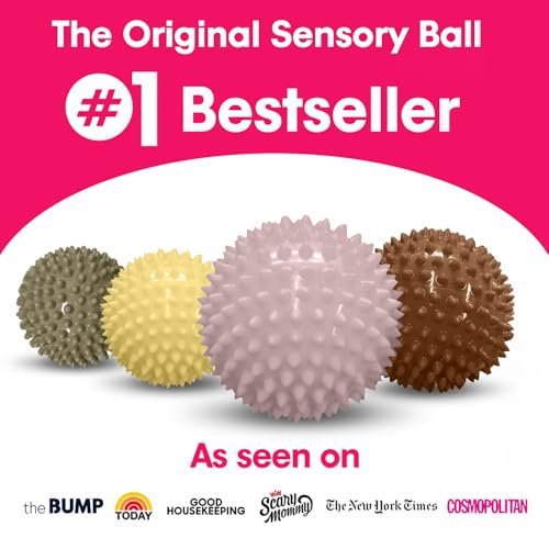 Edushape Original Sensory Ball - 7" Baby Ball for Gross Motor Skills Development in Kids 6 Months & Up - Vibrant, Colorful & Unique