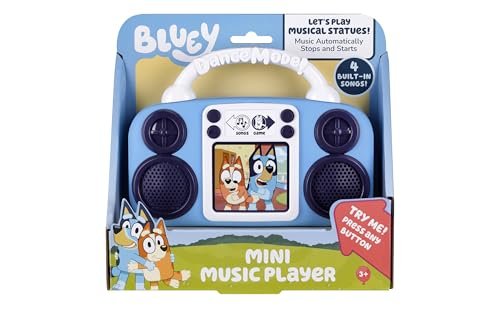 eKids Bluey Toy Music Player, Toy for Toddlers with Built-in Music, for Fans of Bluey Toys for Boys and Girls
